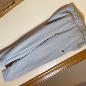 Champion pants, color, gray with a couple of stains but clean